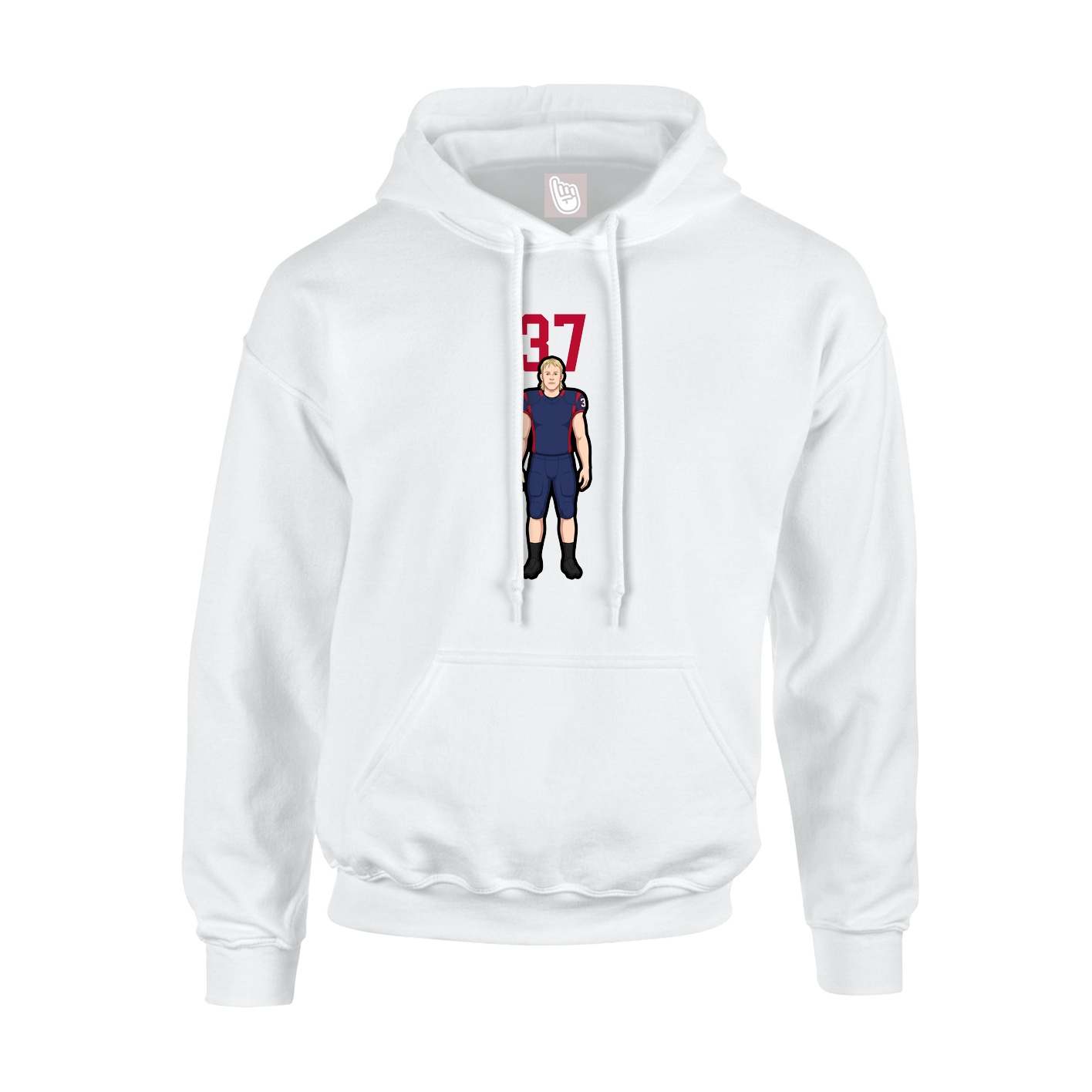 Hoodie — Number Top in White