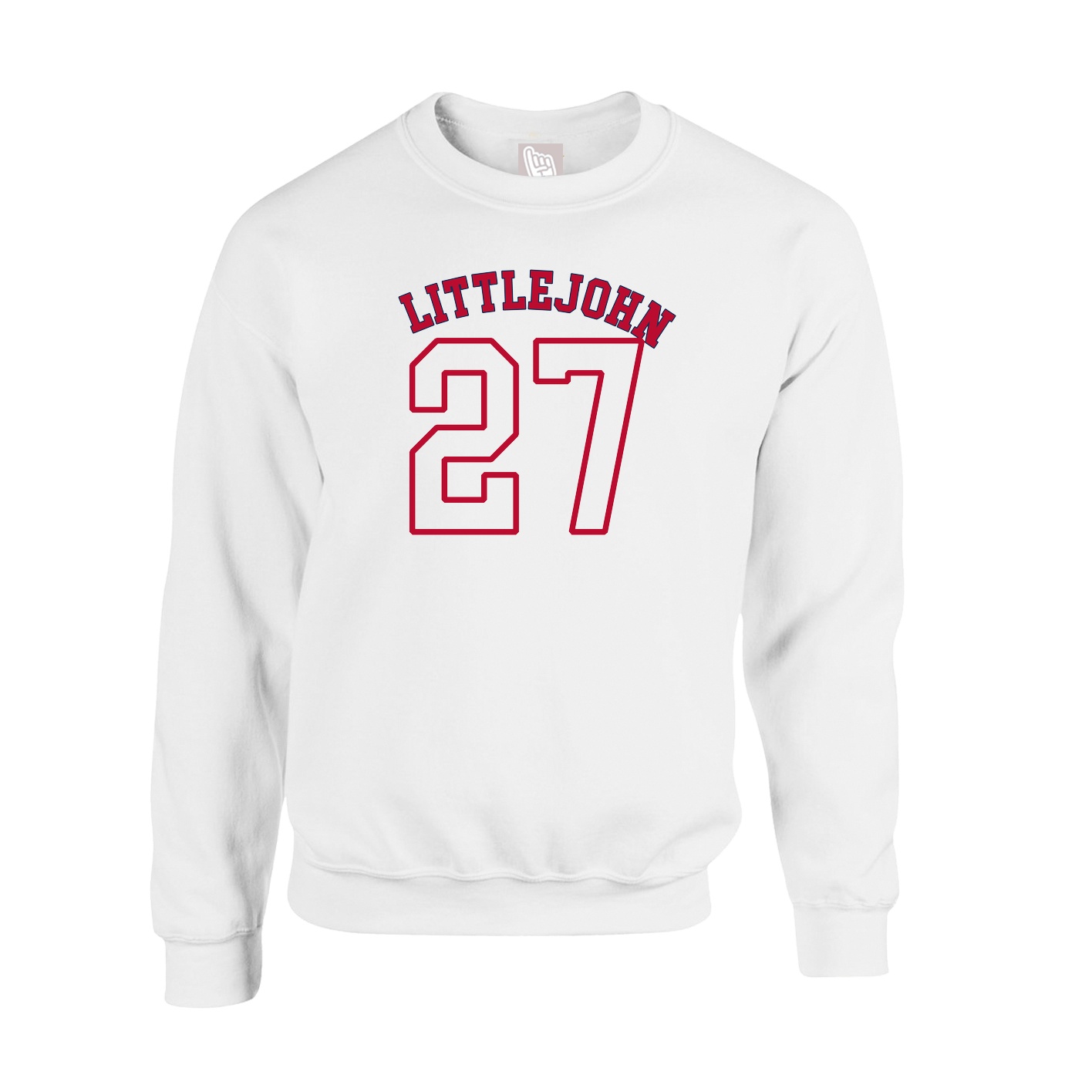 Fleece Crew — Shirsey Arch in White