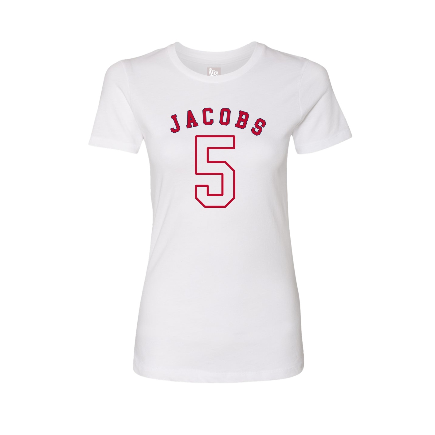 Fitted Women's Tee — Shirsey Arch in White