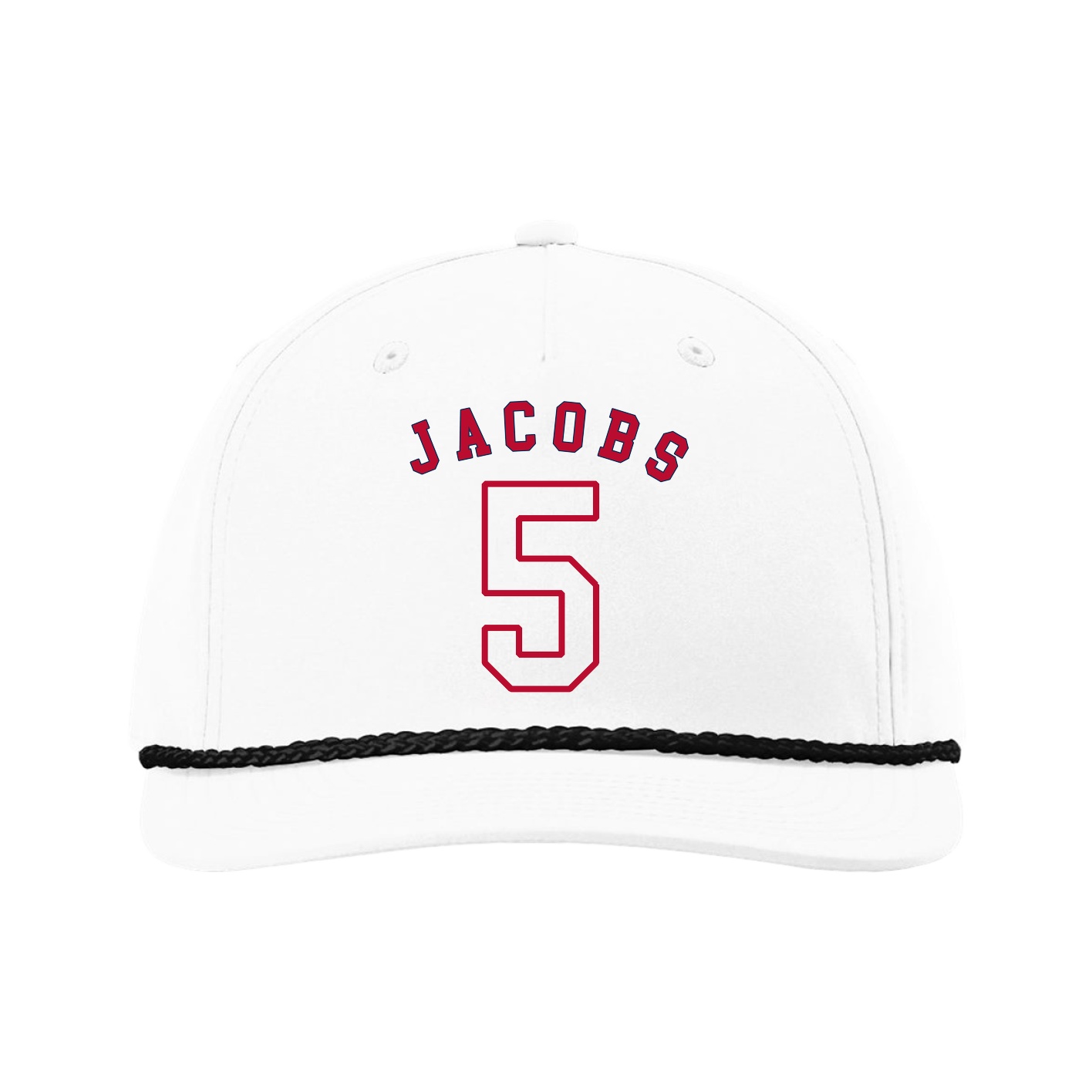 Five-Panel Classic Rope Cap — Shirsey Arch in White
