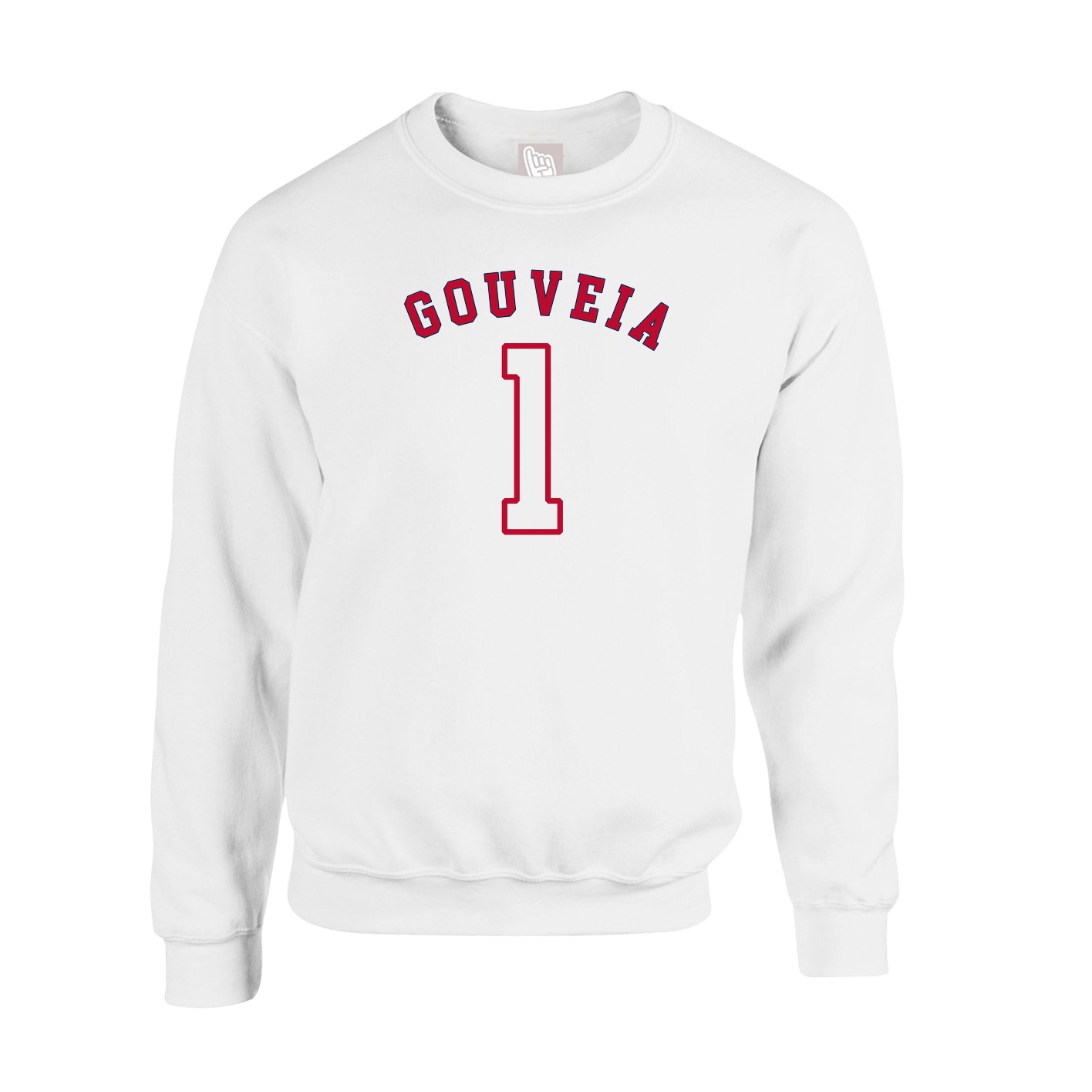 Fleece Crew — Shirsey Arch in White