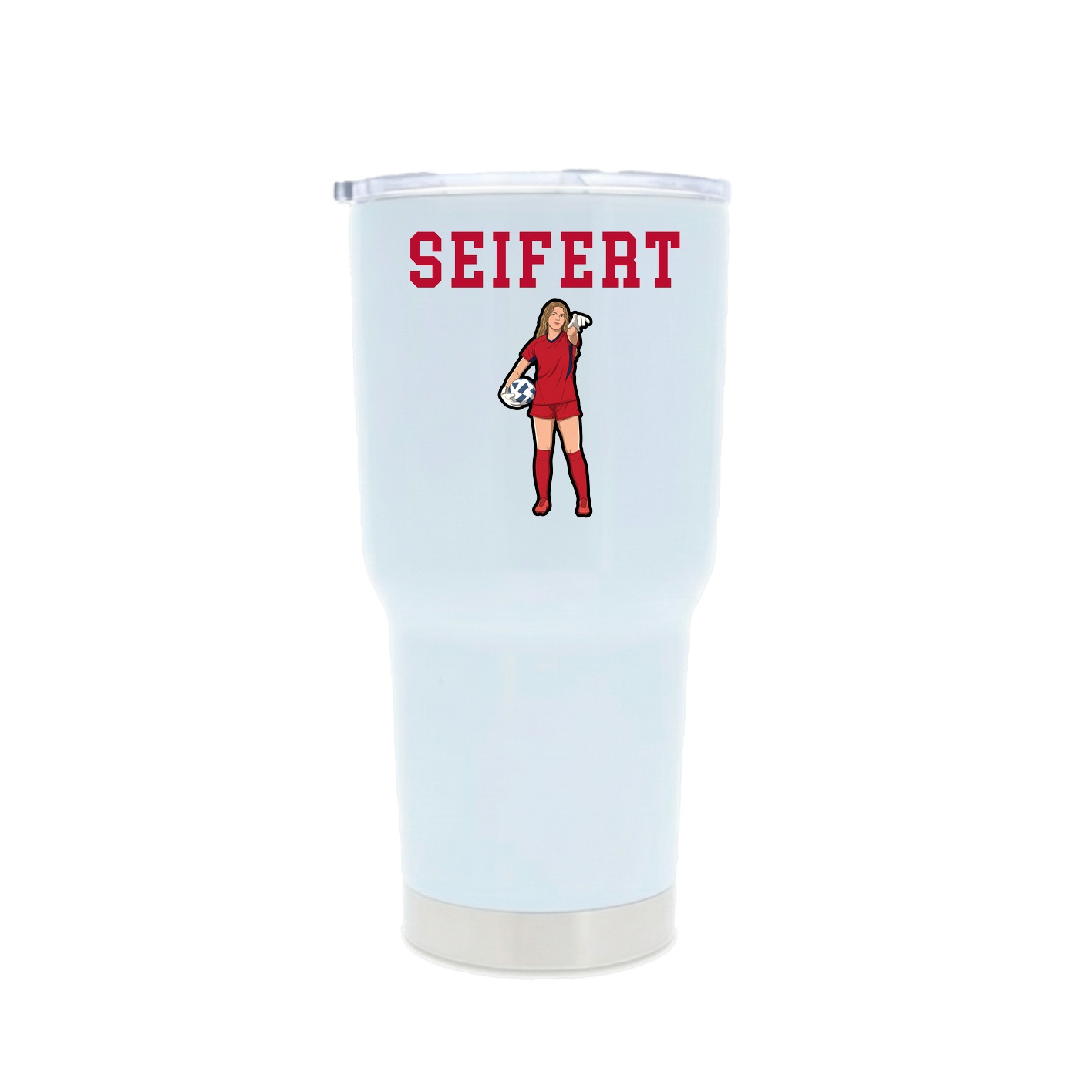 30oz Stainless Steel Tumbler — Shirsey in White