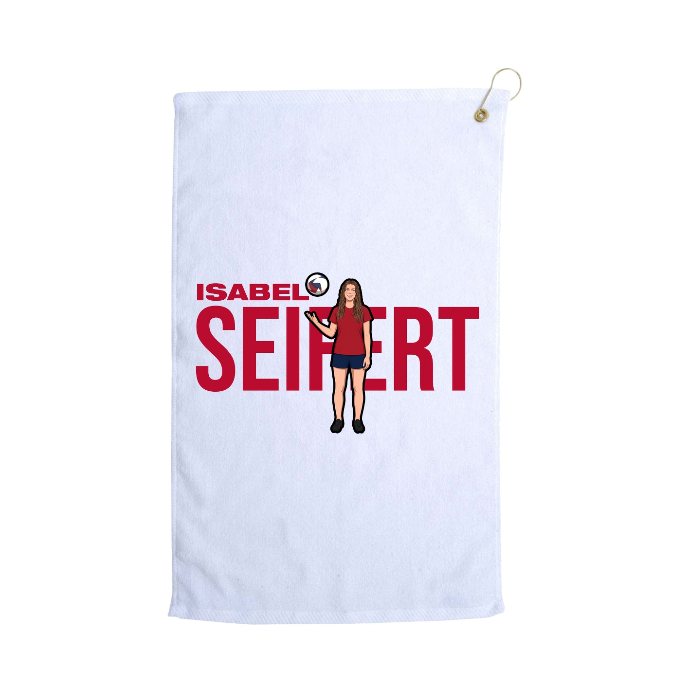 Golf Towel — Player Name in White