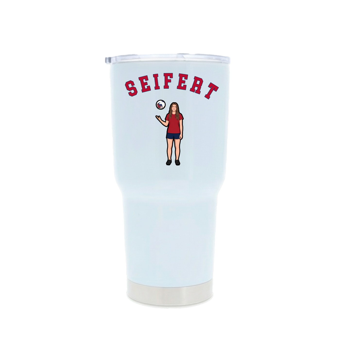30oz Stainless Steel Tumbler — Shirsey Arch in White