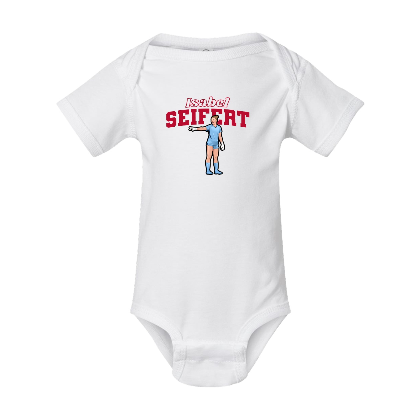 Baby Onesie — Name Arch in White