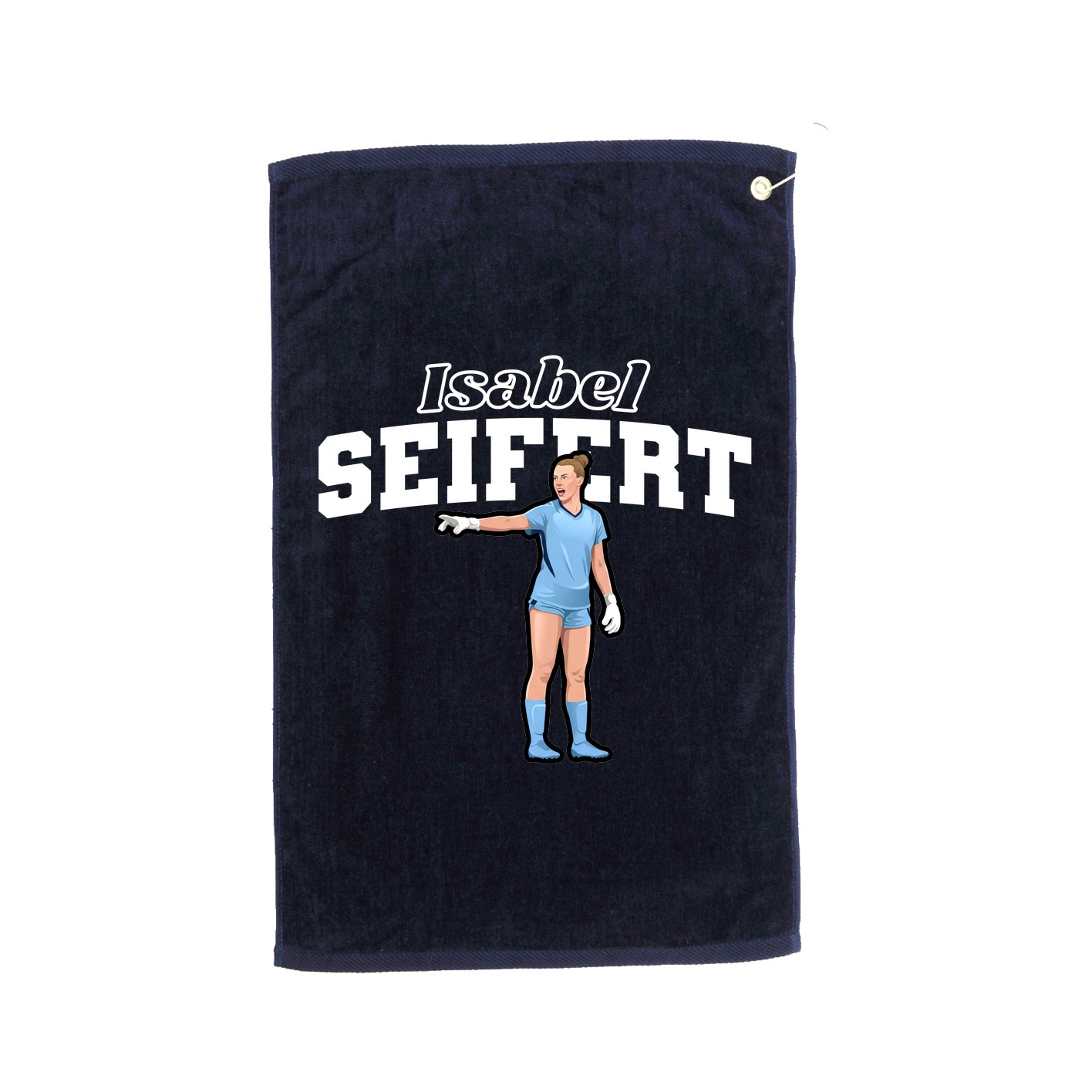 Golf Towel — Name Arch in Navy