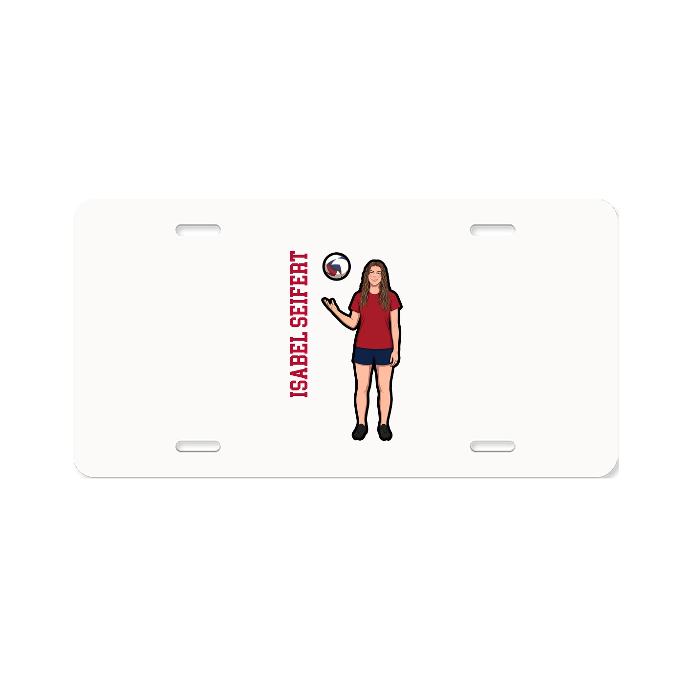 License Plate — Name Vertical in Classic