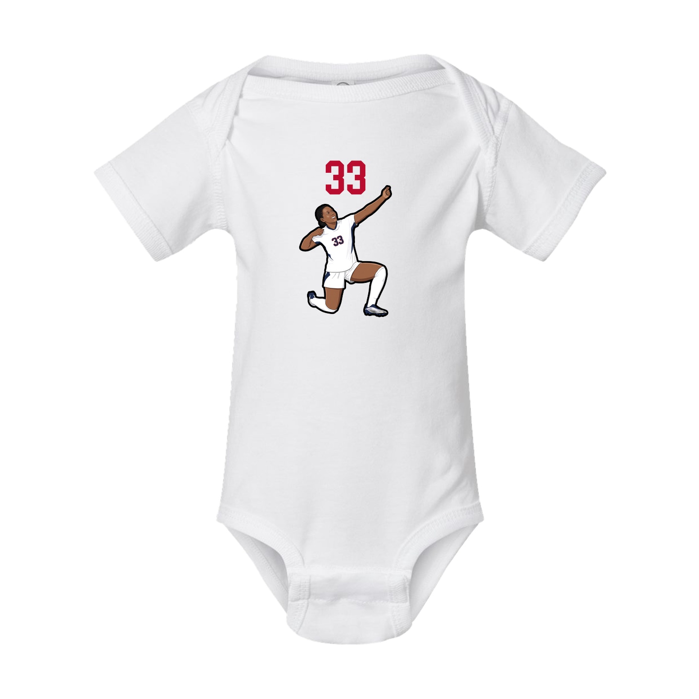Baby Onesie — Number Top in White