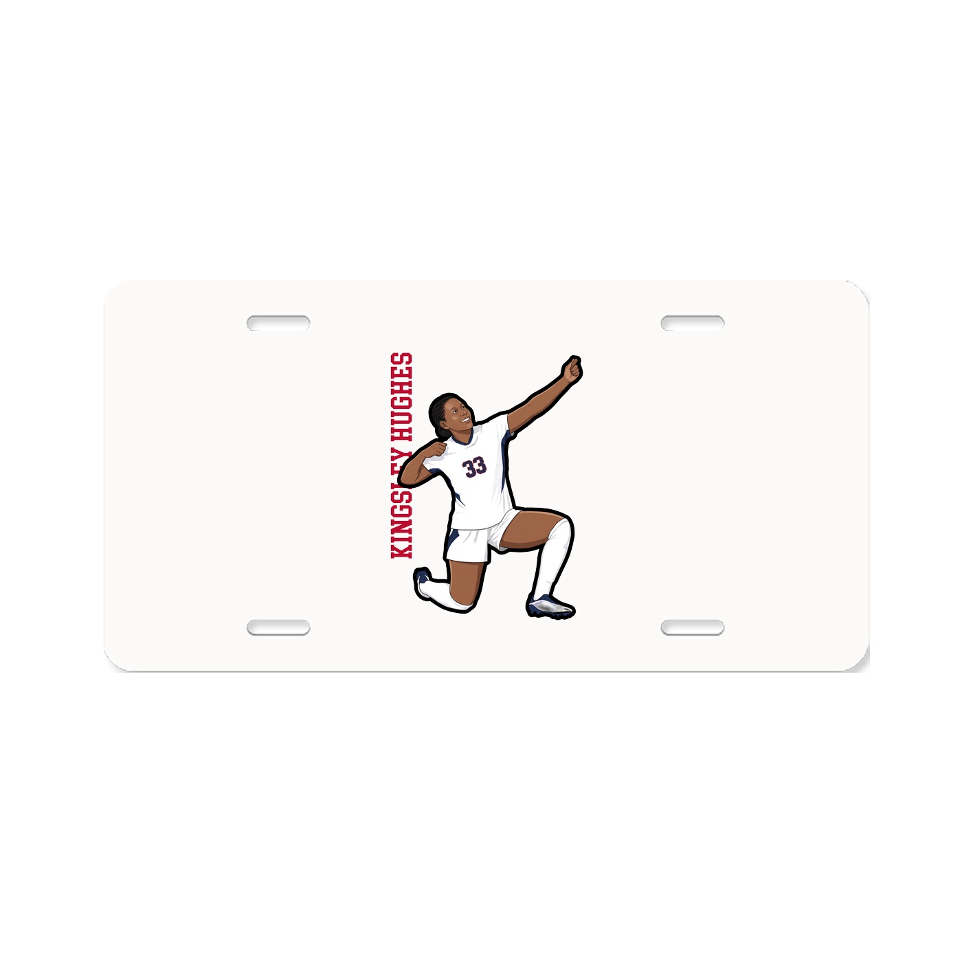 License Plate — Name Vertical in Classic