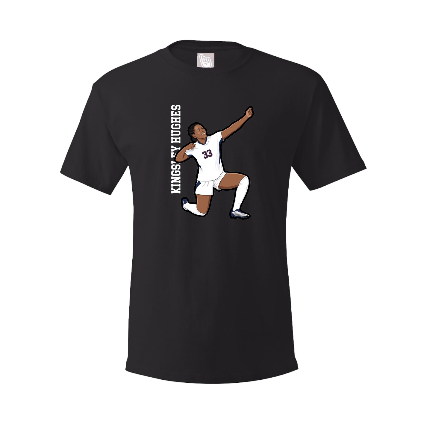 Youth Tee — Name Vertical in Black