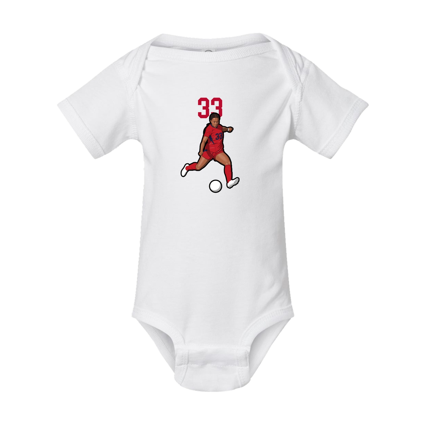 Baby Onesie — Number Top in White