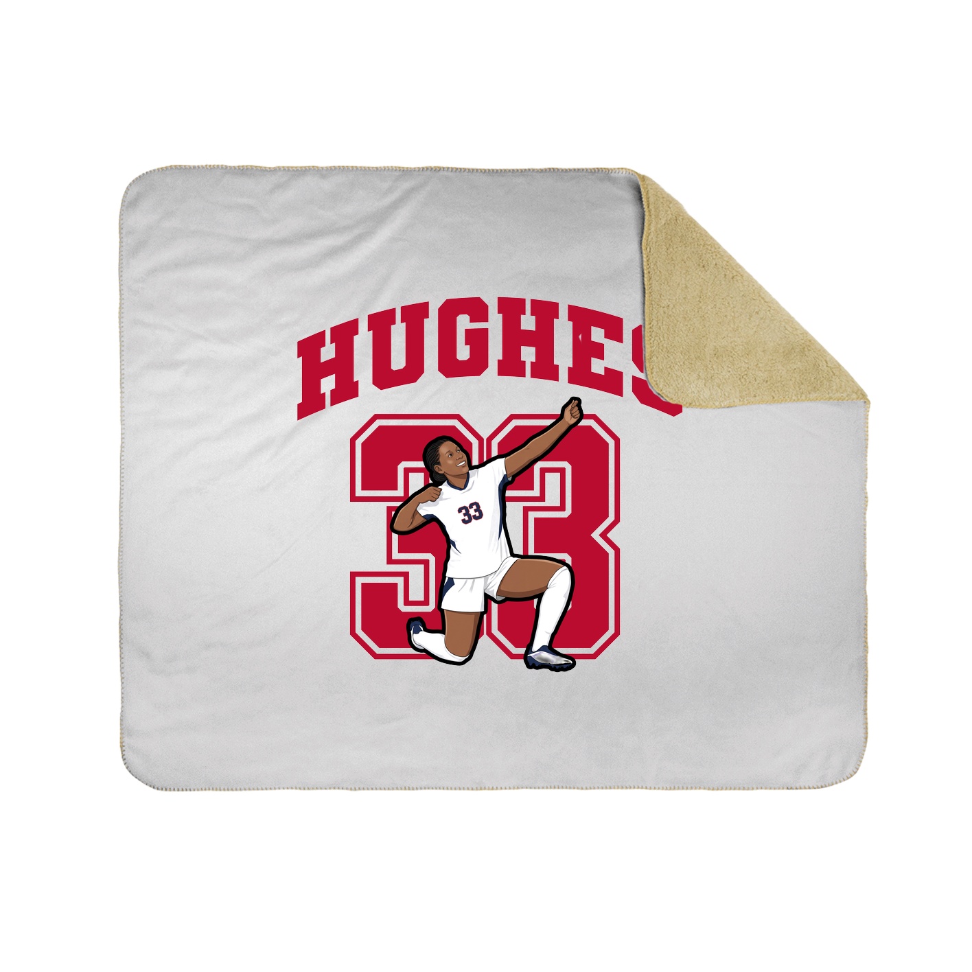 Throw Blanket — Number in White