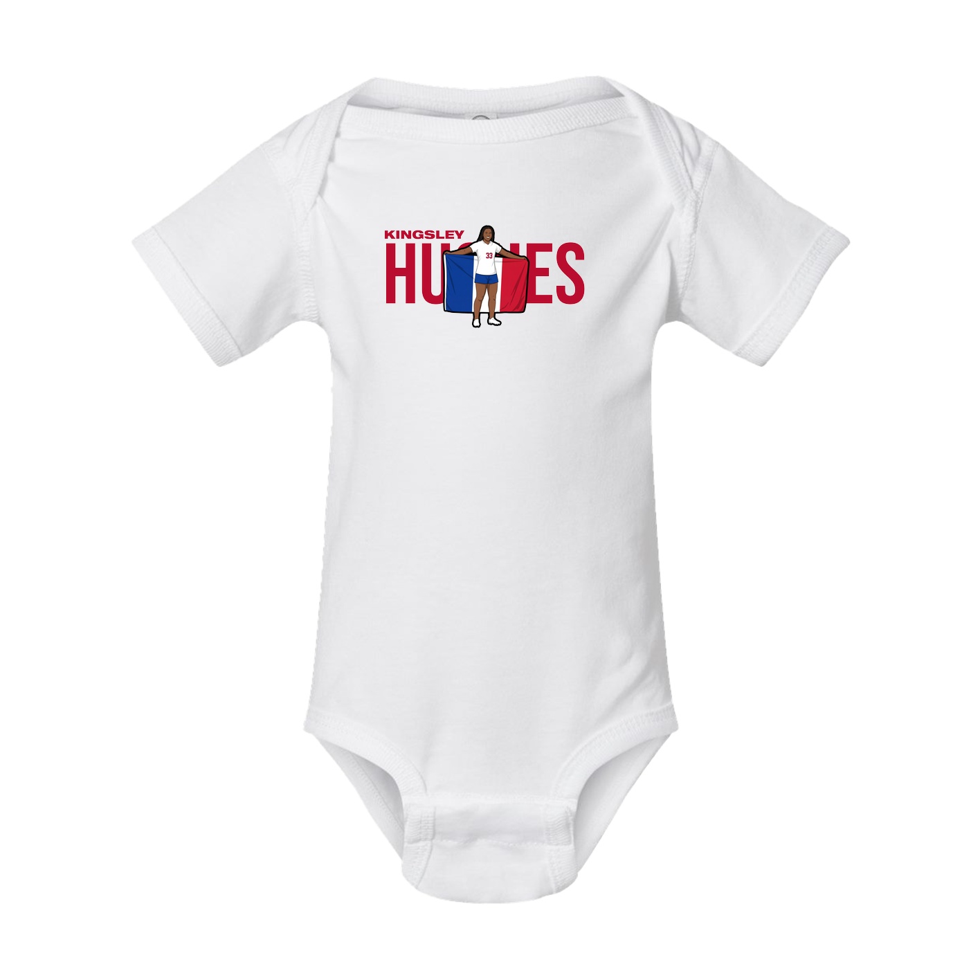Baby Onesie — Player Name in White