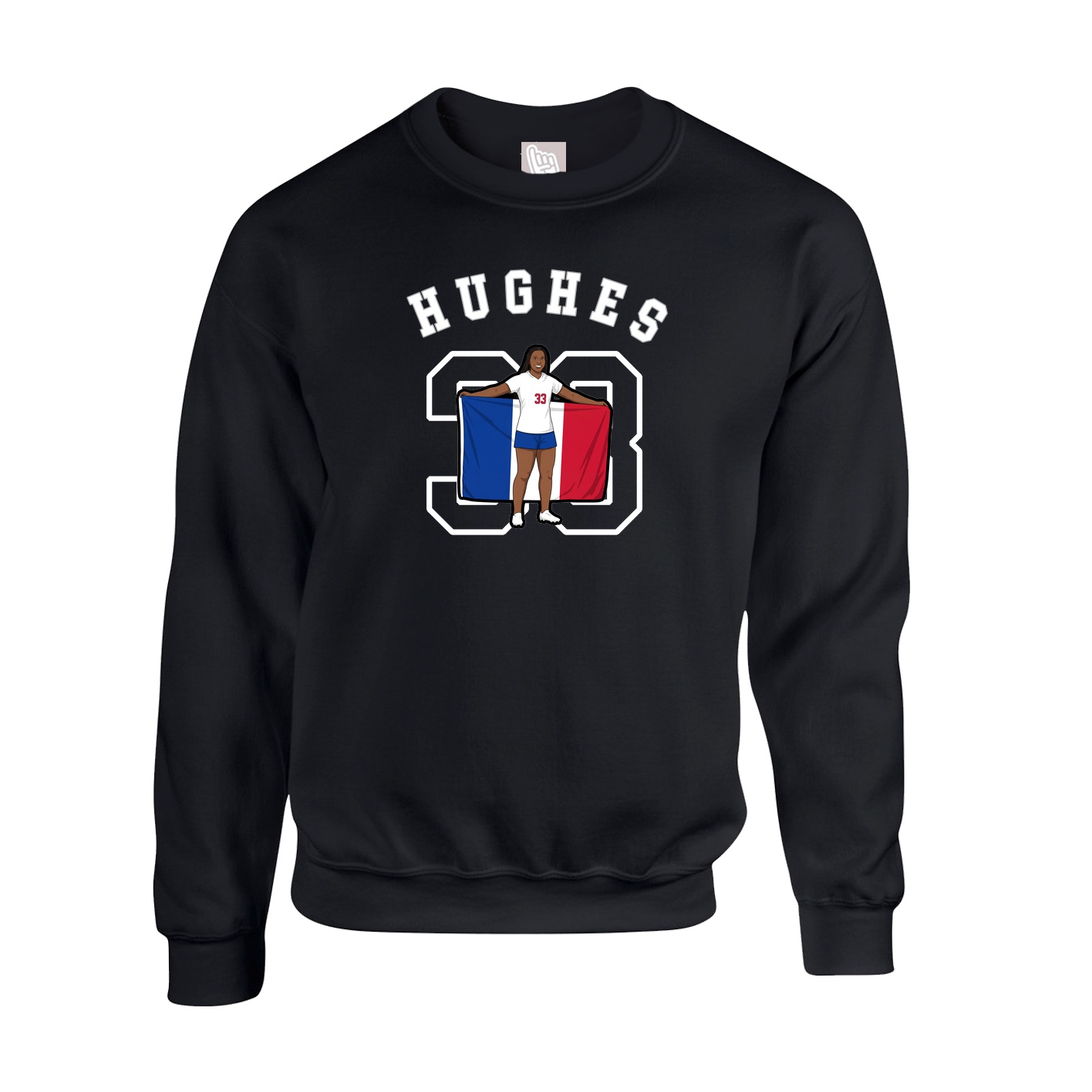 Fleece Crew — Shirsey Arch in Black