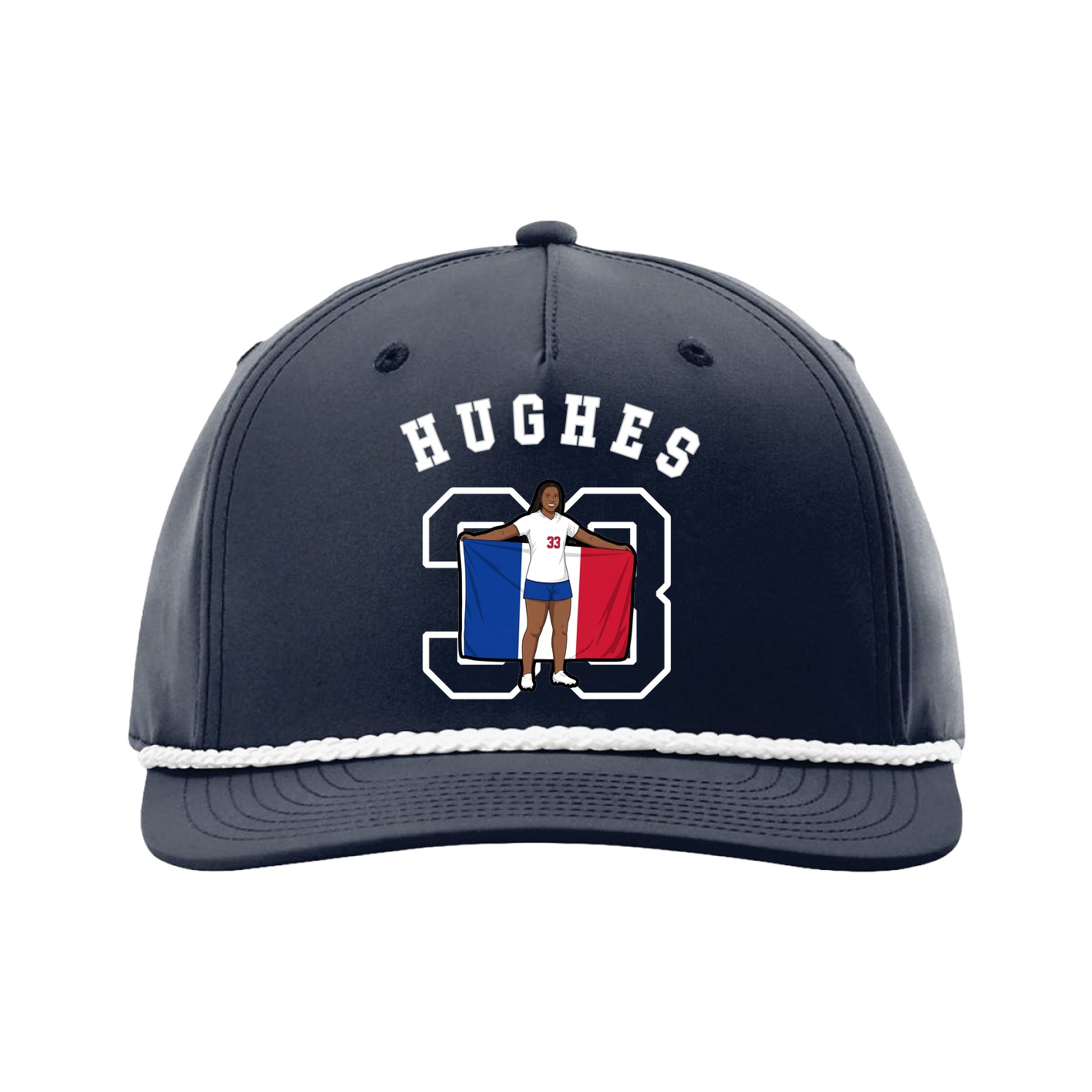 Five-Panel Classic Rope Cap — Shirsey Arch in Navy