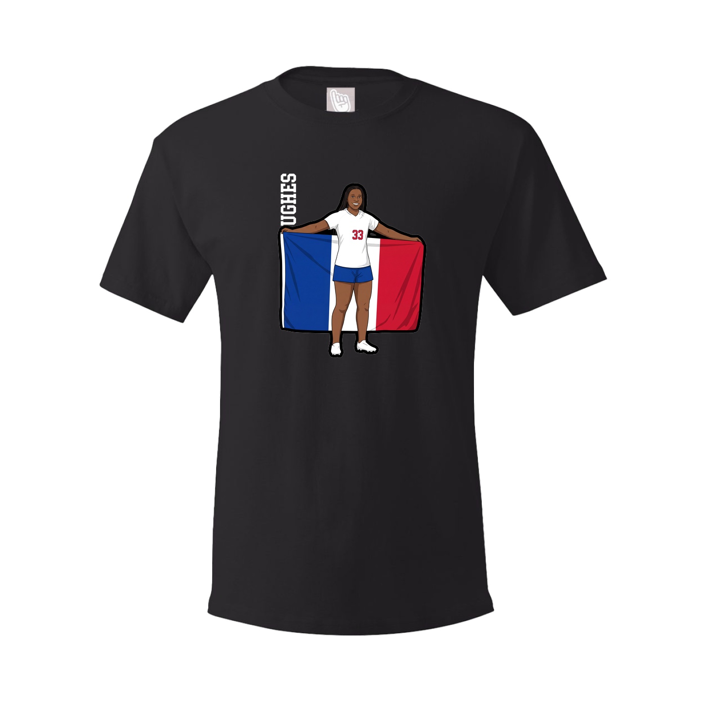 Tee — Name Vertical in Black