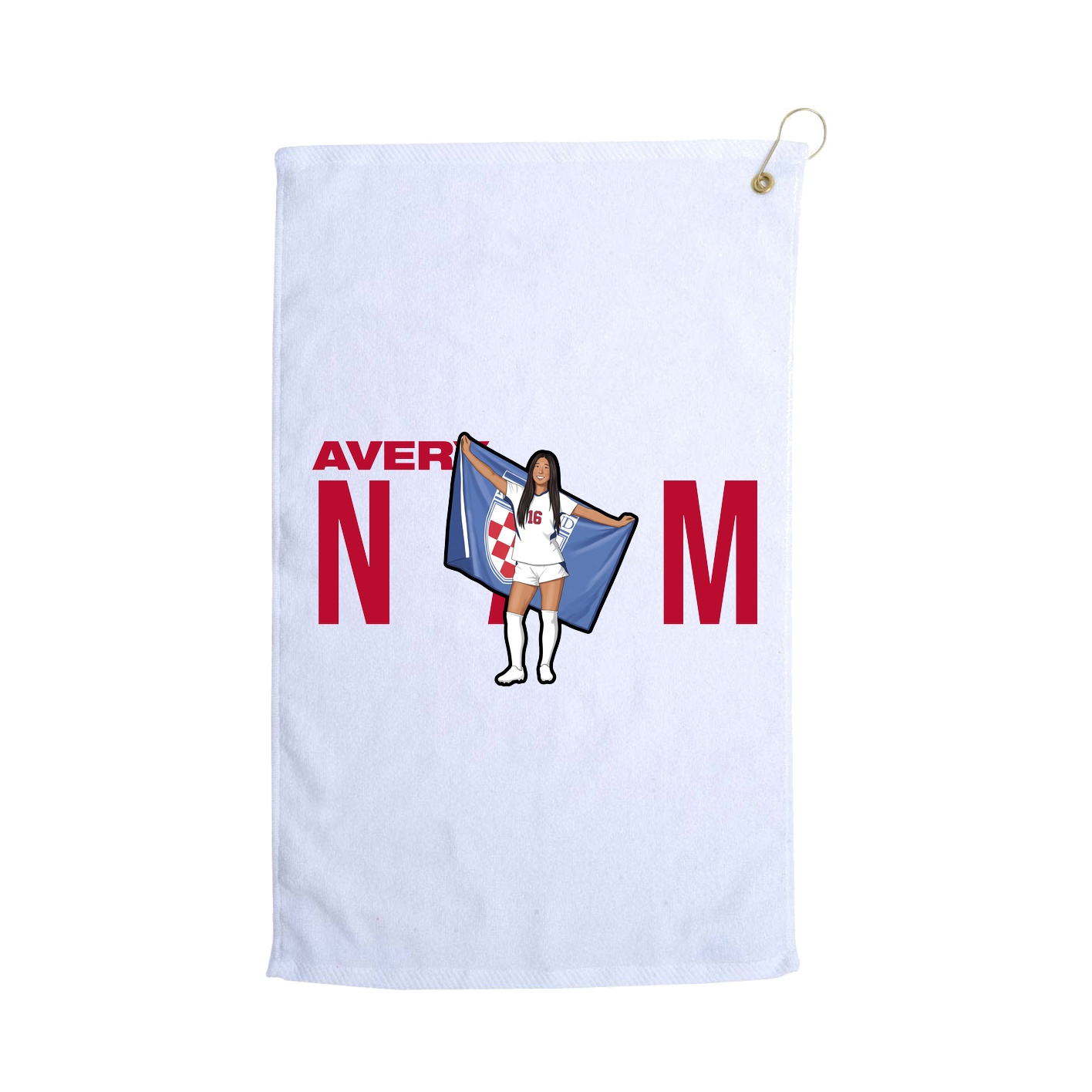Golf Towel — Player Name in White