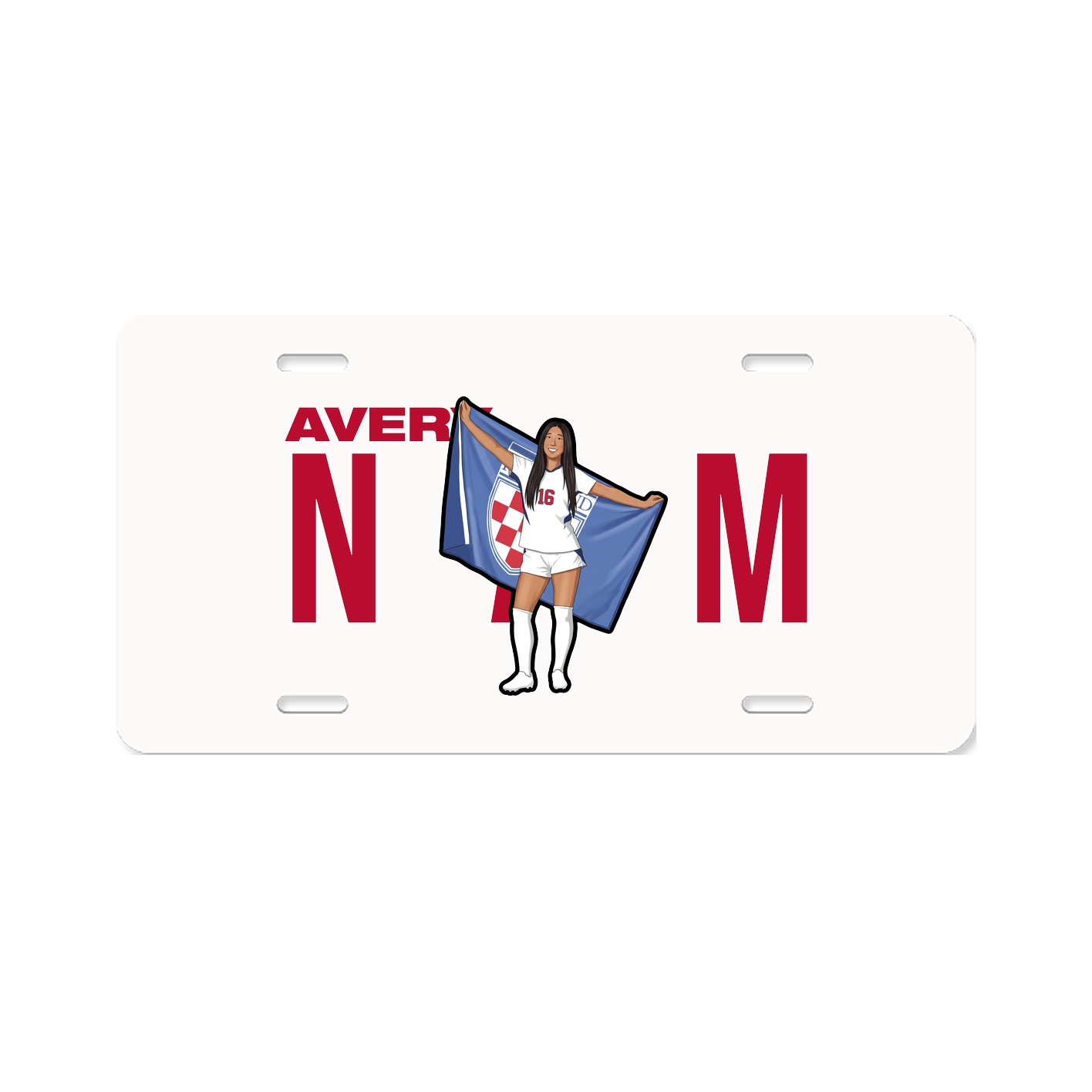 License Plate — Player Name in Classic