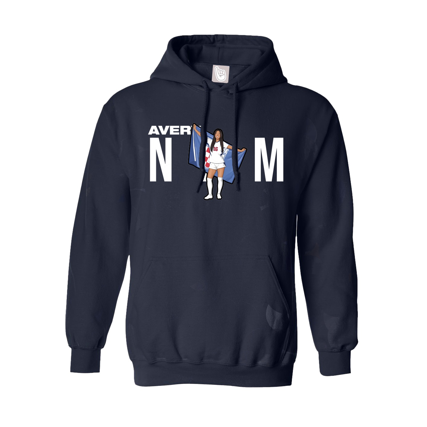 Hoodie — Player Name in Navy