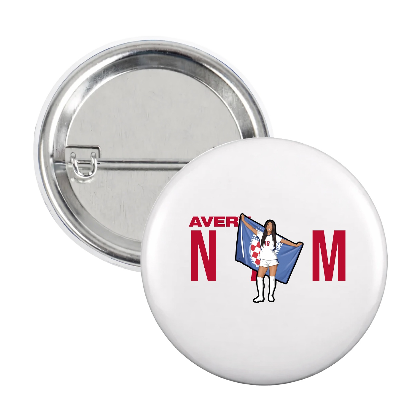 Game Day Button — Player Name in White