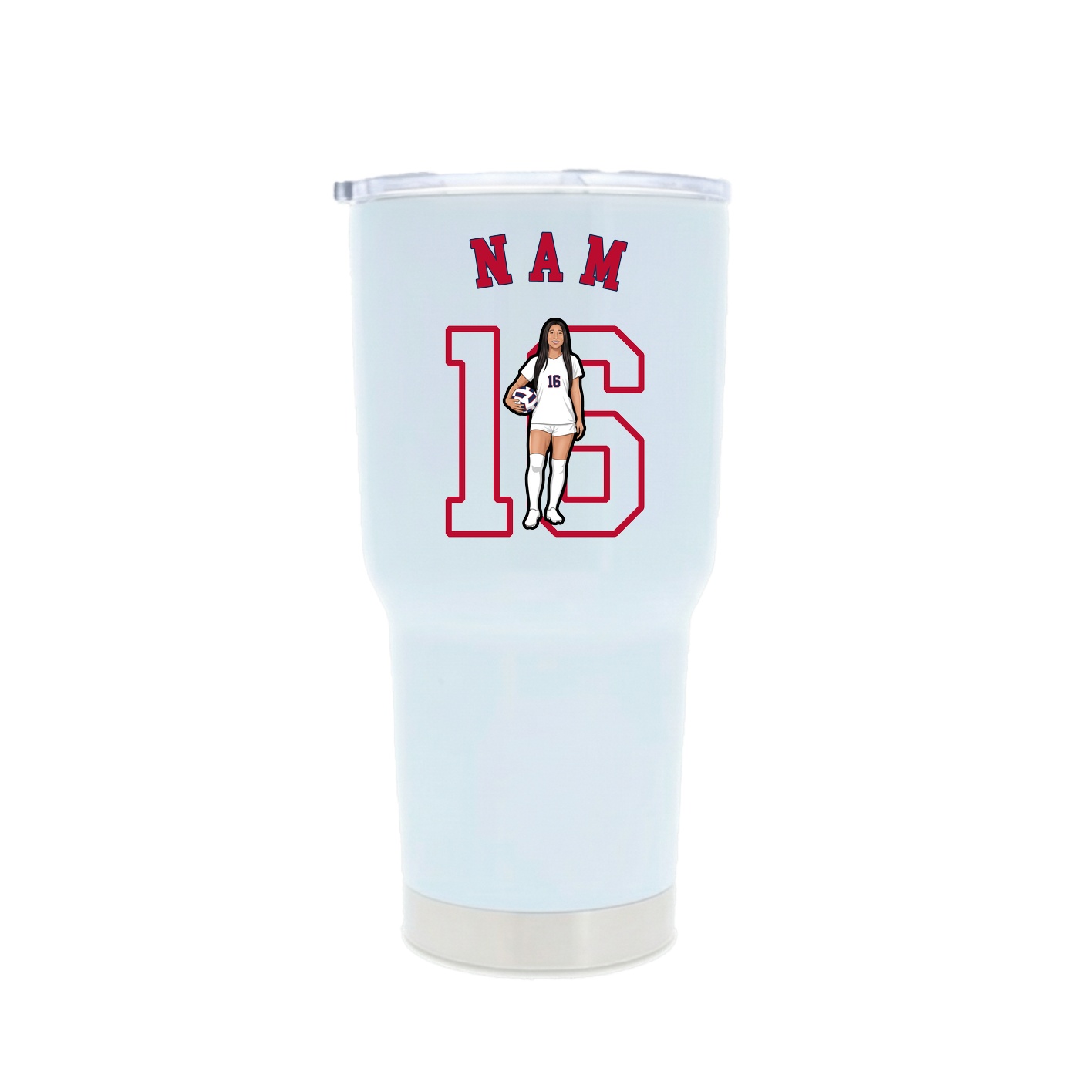 30oz Stainless Steel Tumbler — Shirsey Arch in White