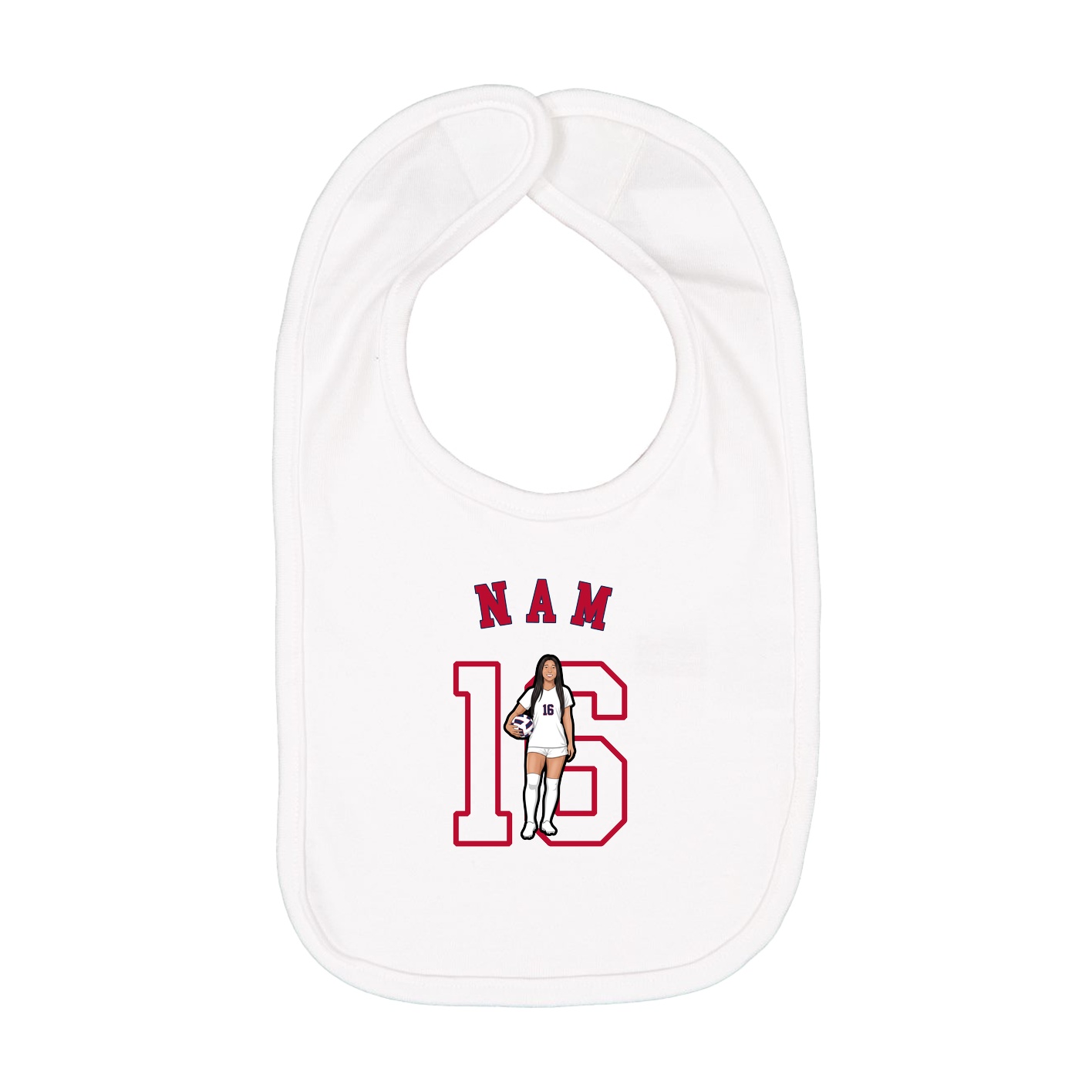 Infant Bib — Shirsey Arch in White