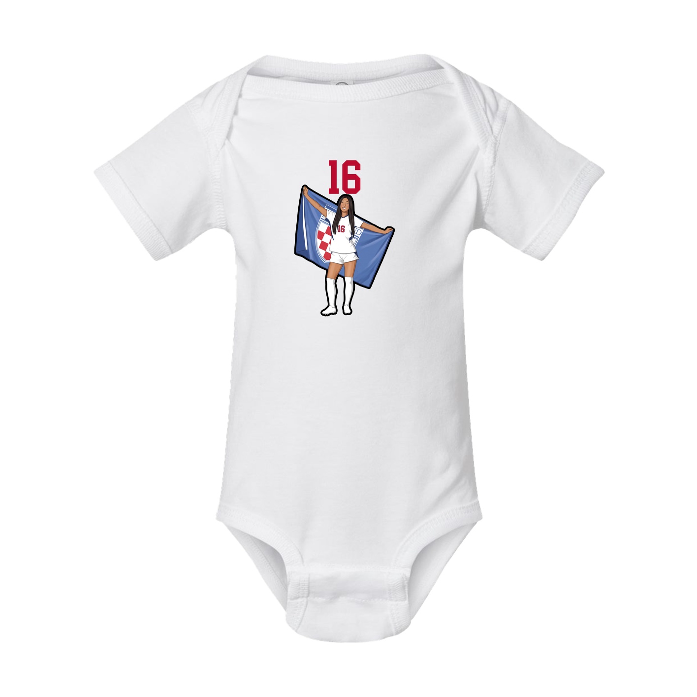 Baby Onesie — Number Top in White