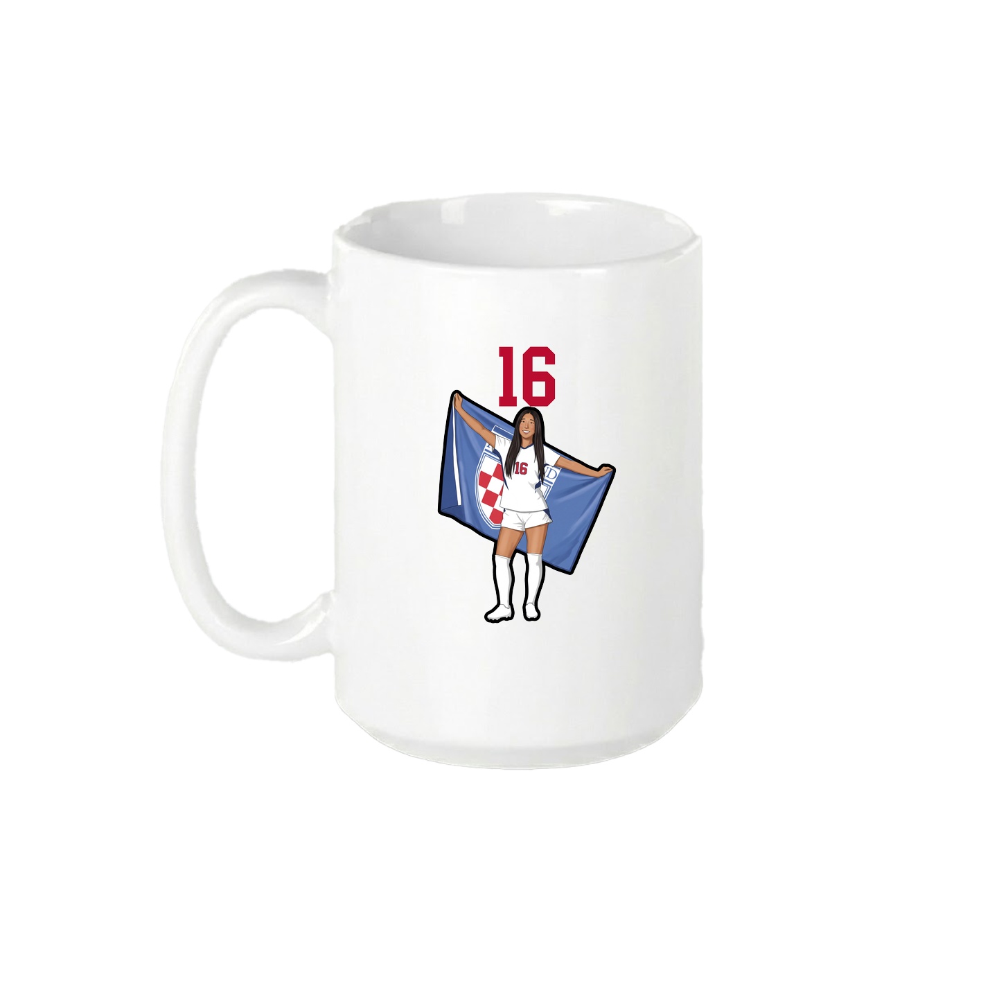 15oz Coffee Mug — Number Top in White