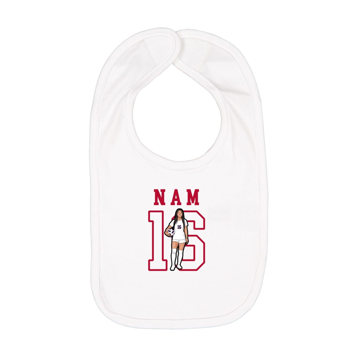 Infant Bib — Shirsey in White