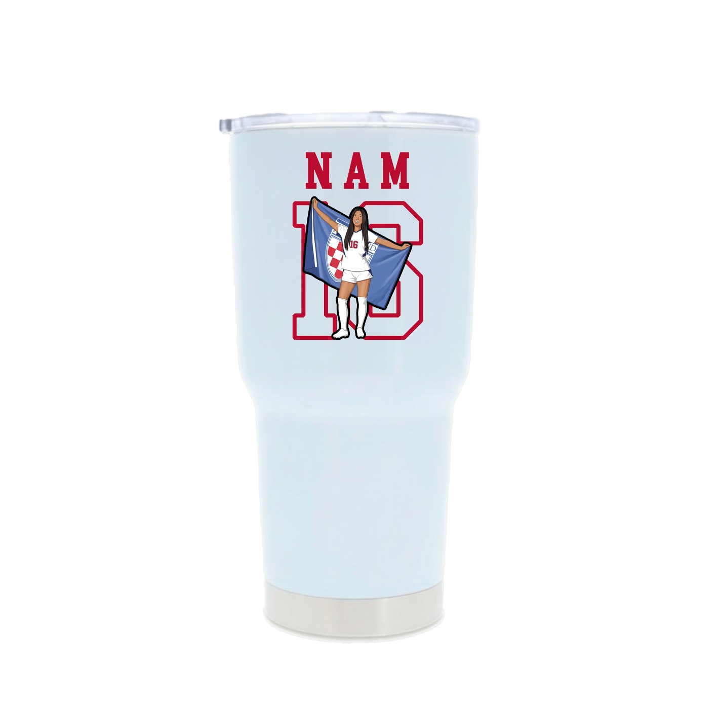 30oz Stainless Steel Tumbler — Shirsey in White