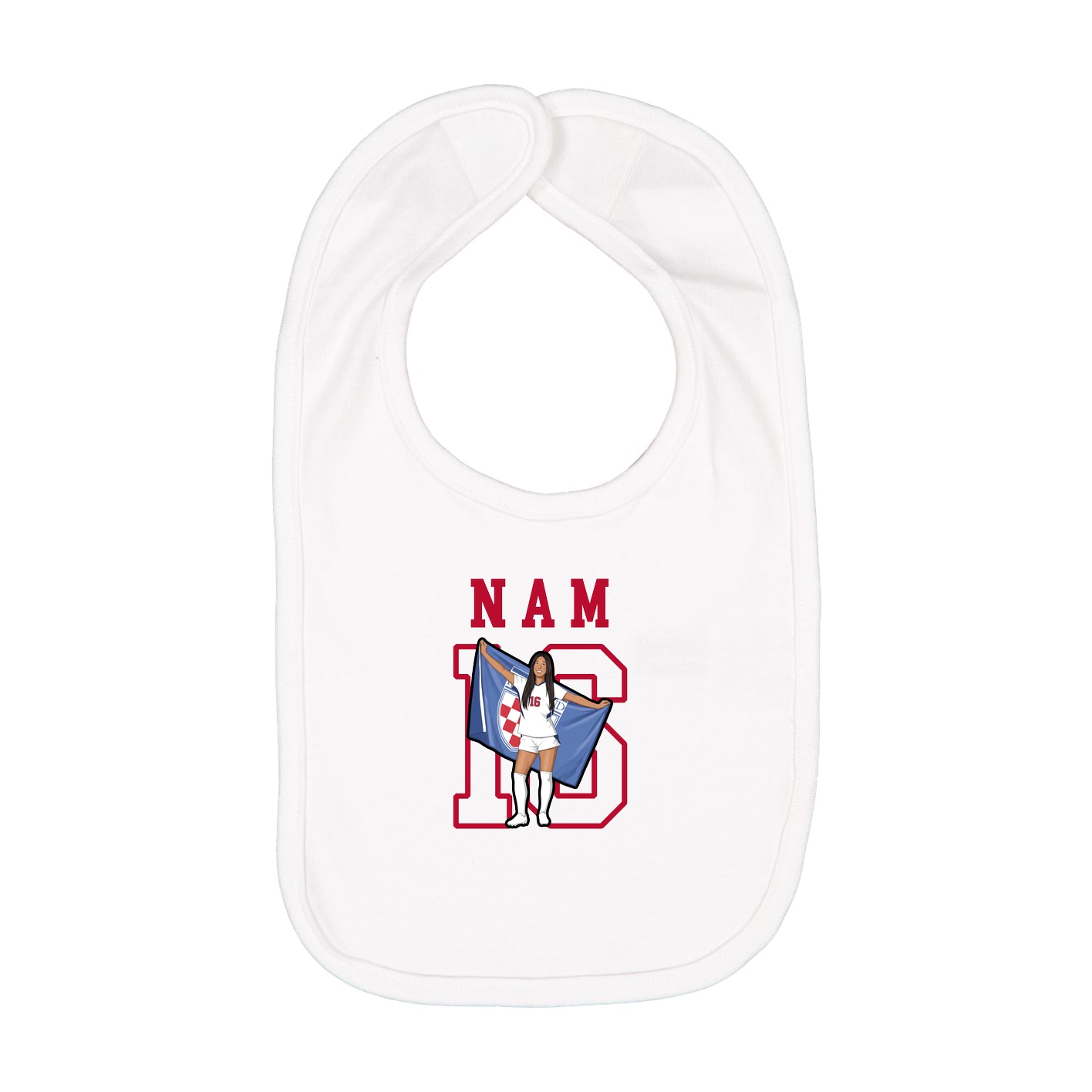 Infant Bib — Shirsey in White