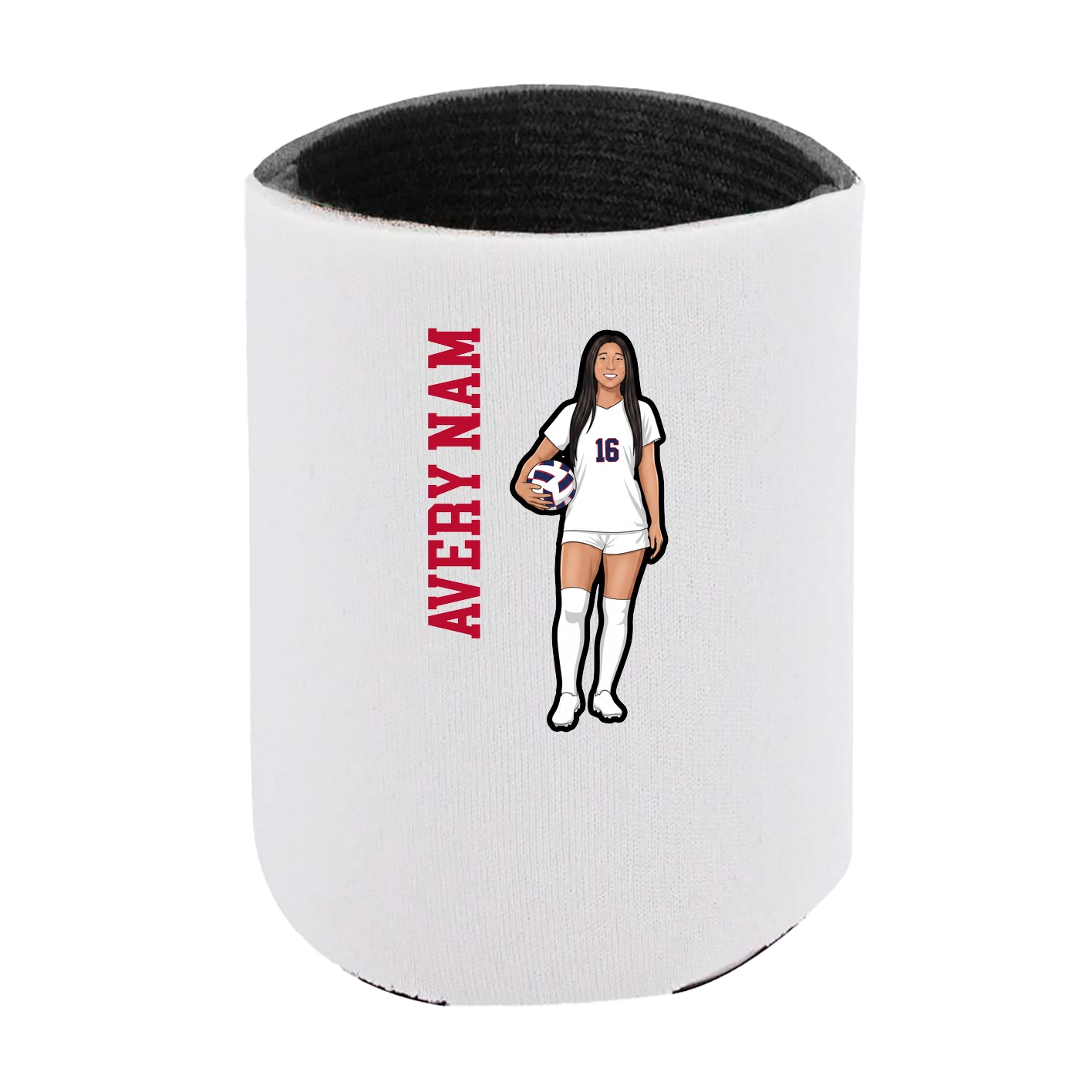 Can Holder — Name Vertical in White