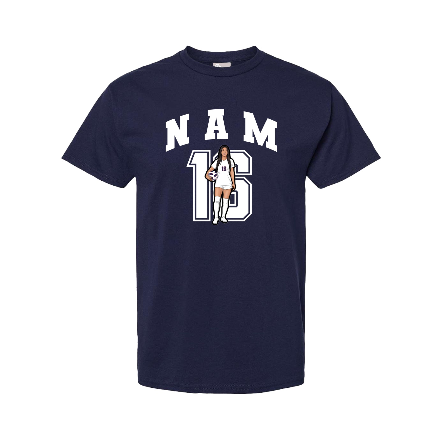 Tee — Number in Navy