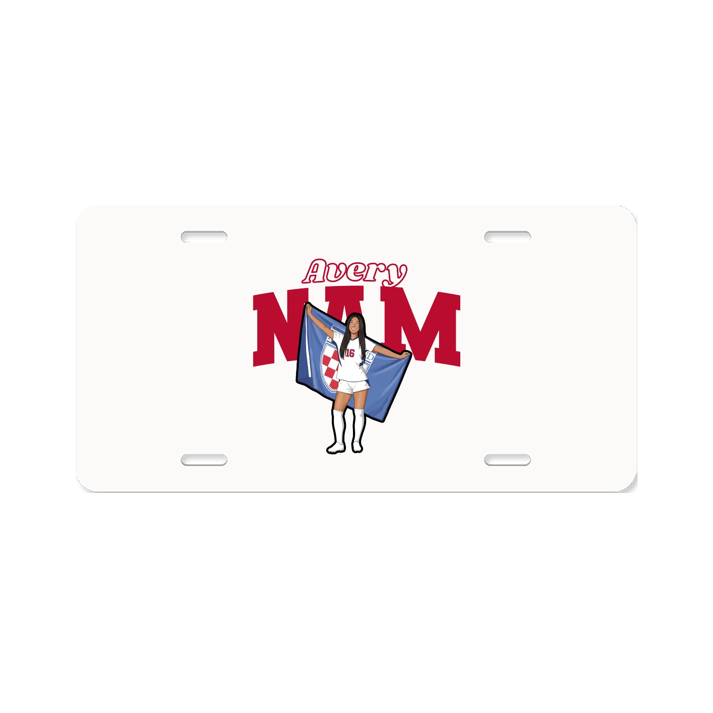 License Plate — Name Arch in Classic