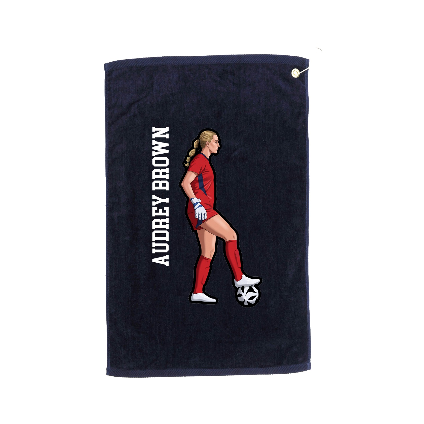 Golf Towel — Name Vertical in Navy