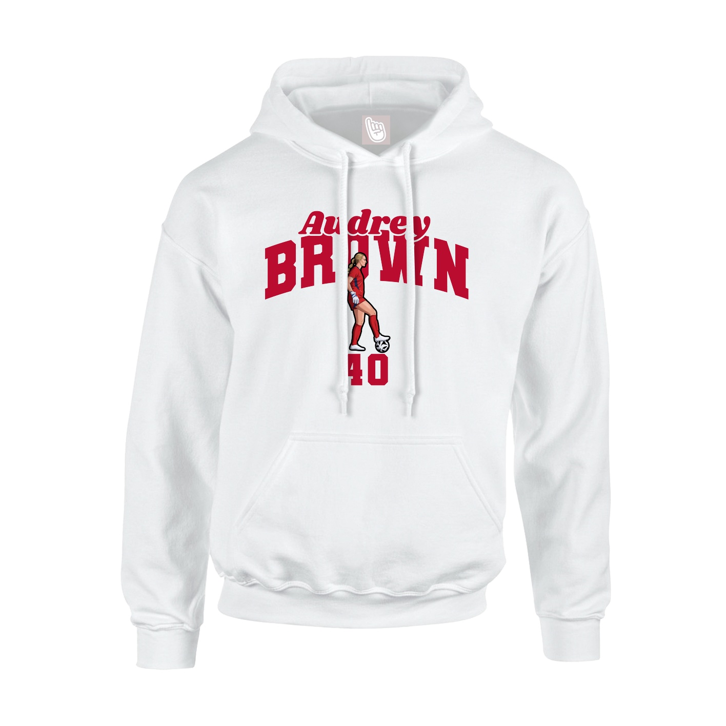 Hoodie — Signature Arch in White