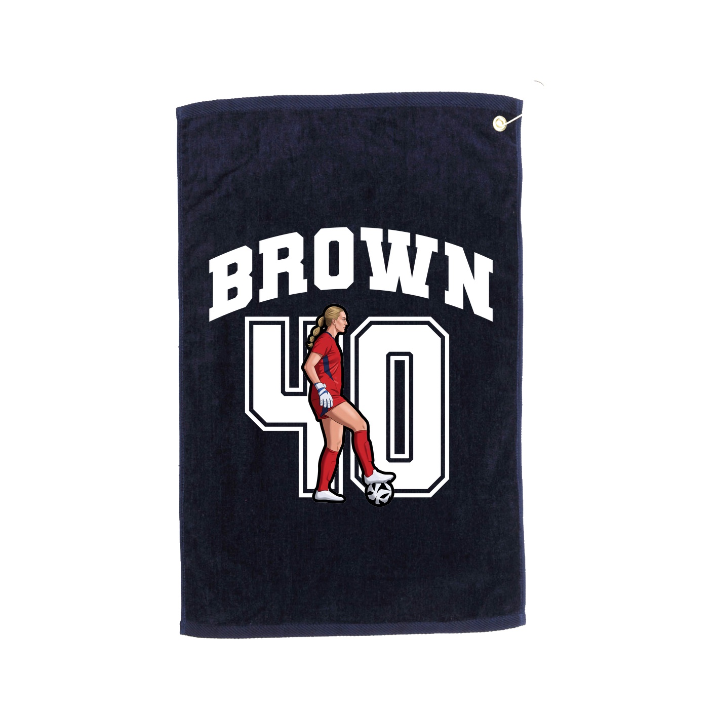 Golf Towel — Number in Navy
