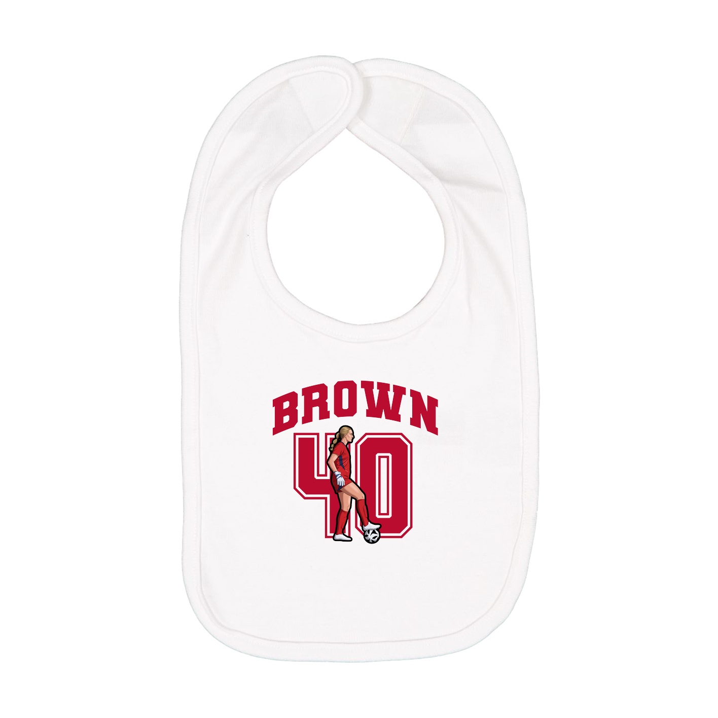 Infant Bib — Number in White