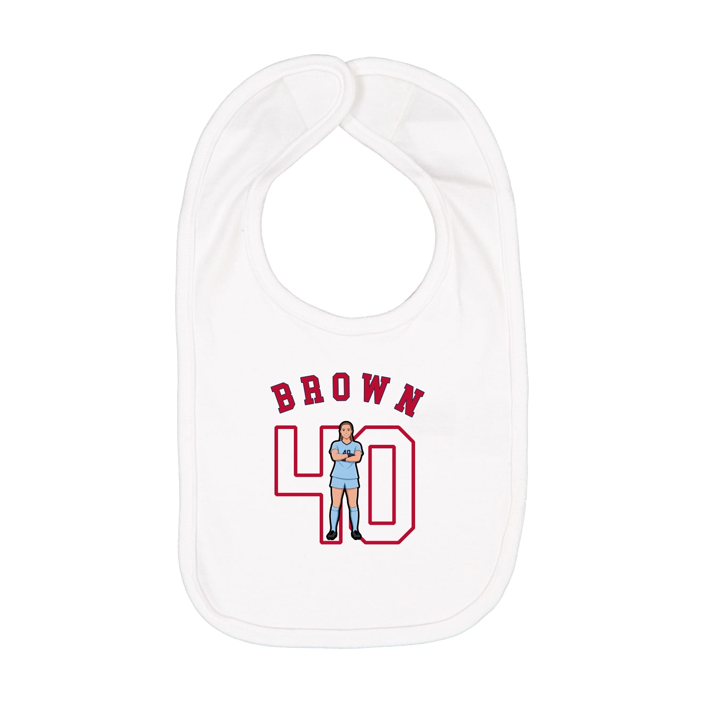 Infant Bib — Shirsey Arch in White
