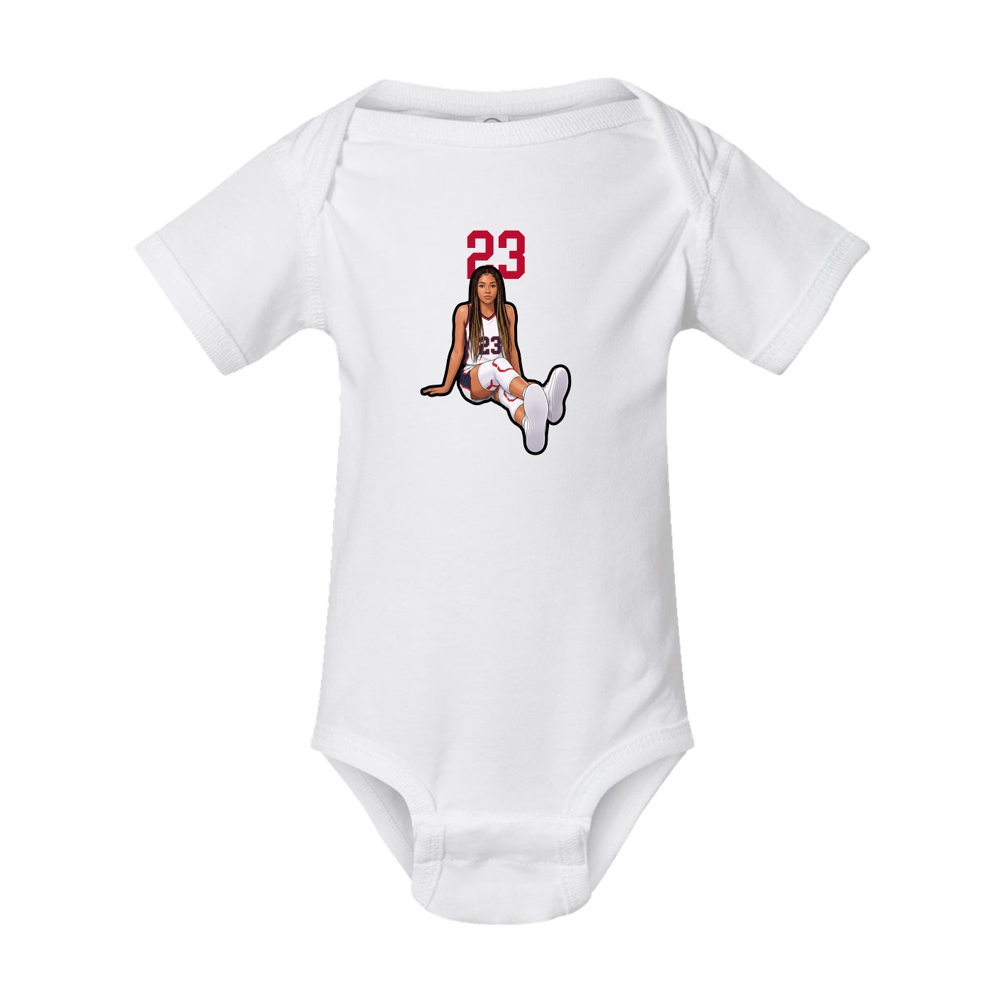 Baby Onesie — Number Top in White