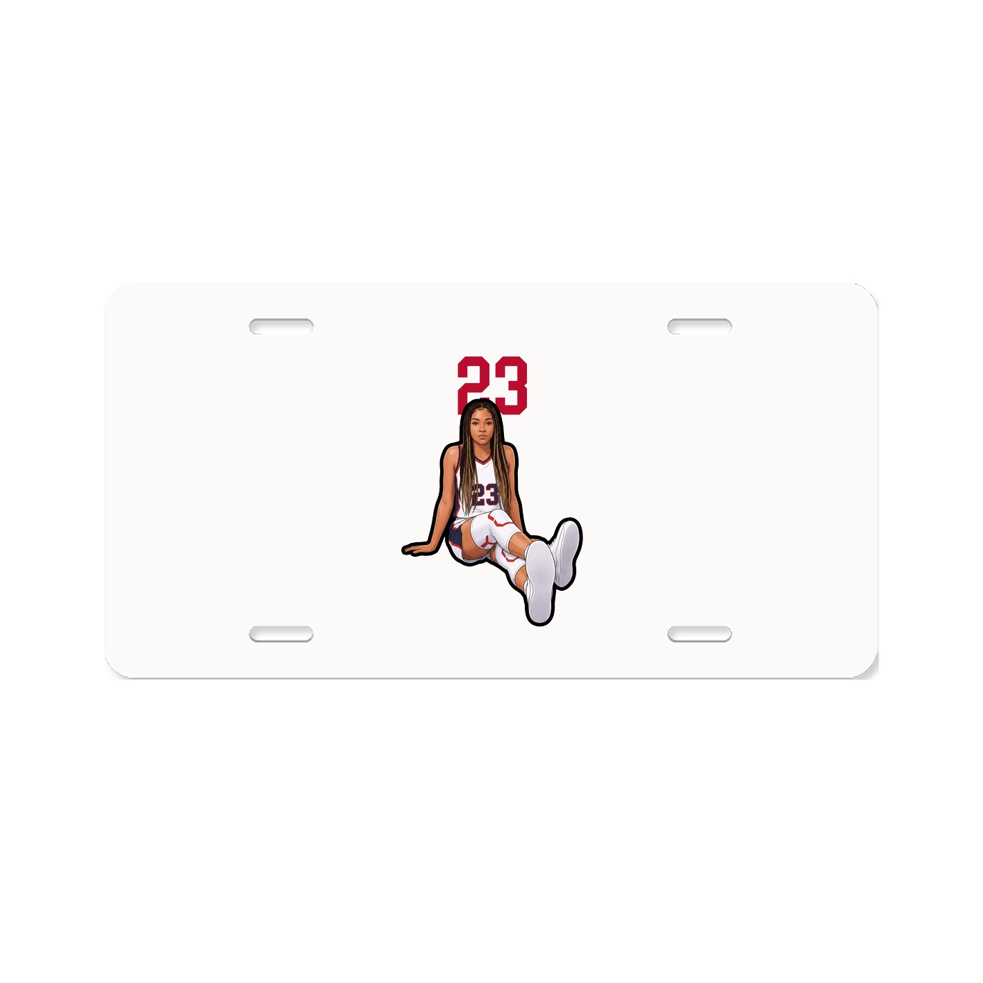 License Plate — Number Top in Classic