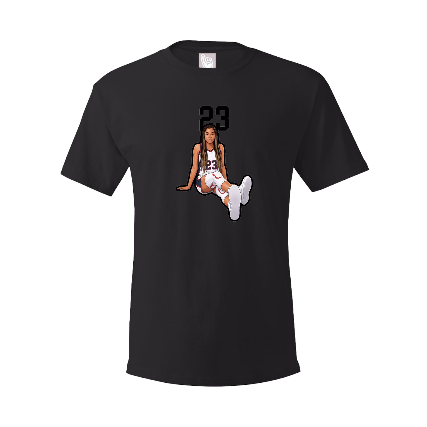 Youth Tee — Number Top in Black