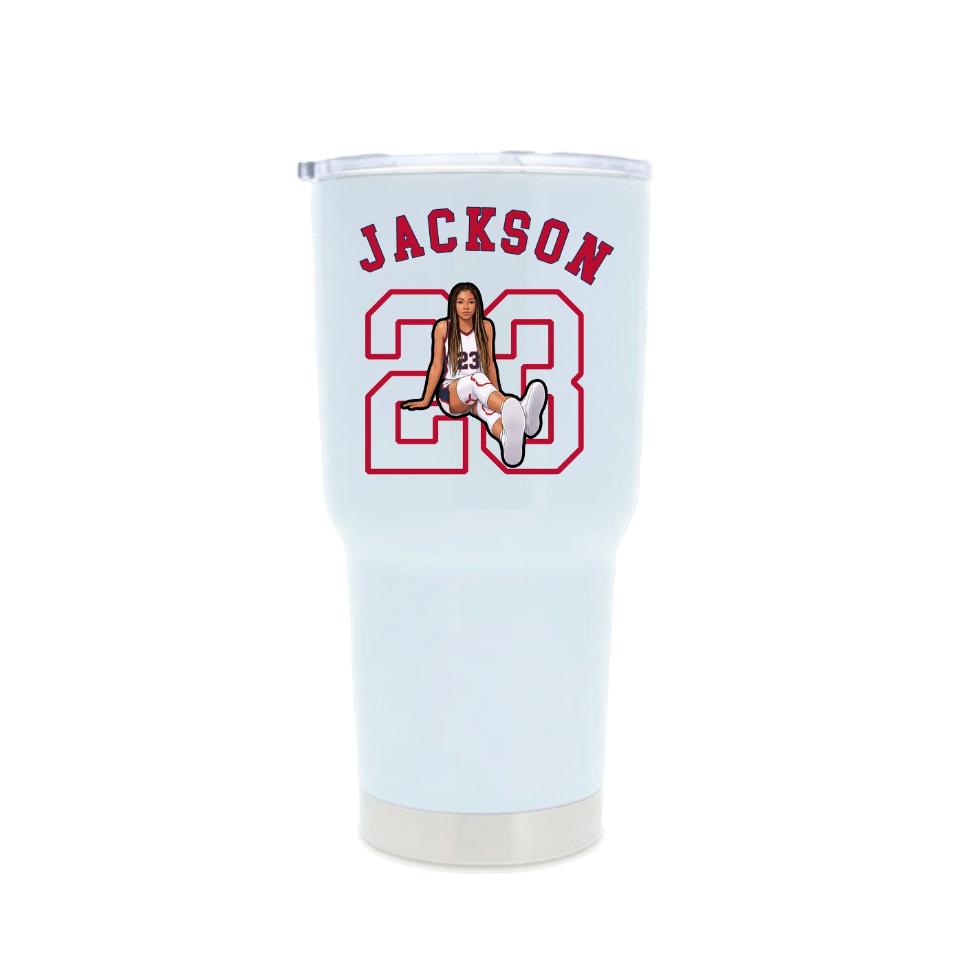 30oz Stainless Steel Tumbler — Shirsey Arch in White