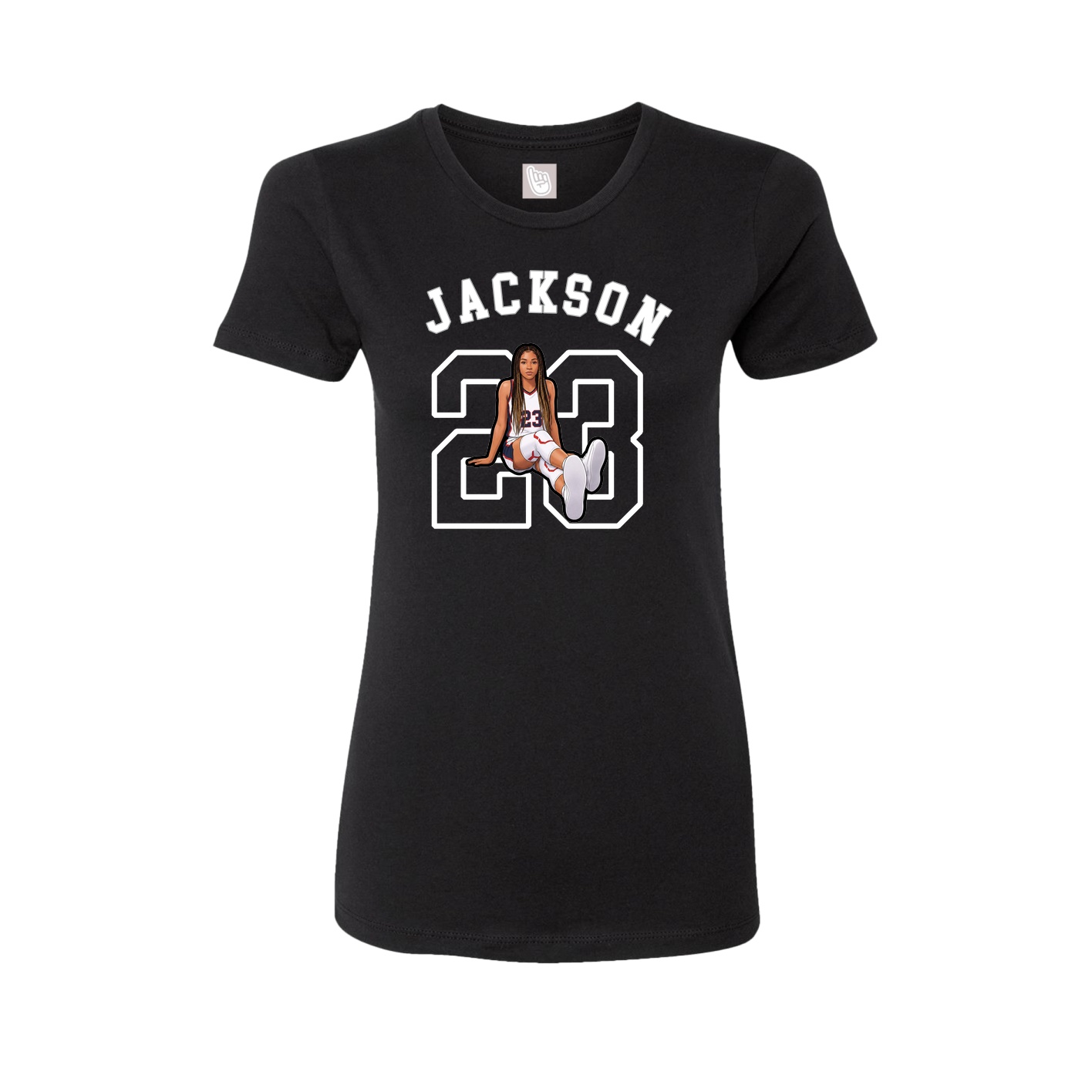 Fitted Women's Tee — Shirsey Arch in Black