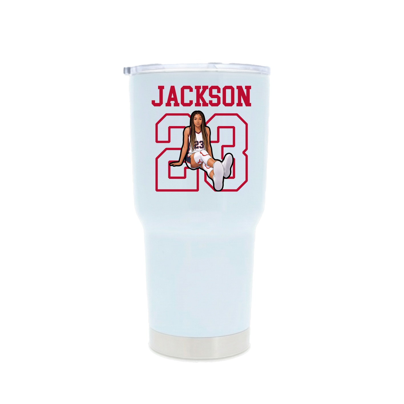30oz Stainless Steel Tumbler — Shirsey in White