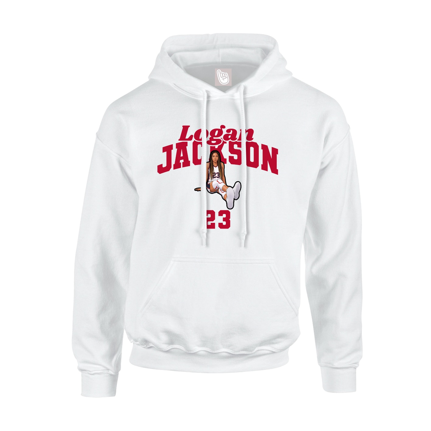 Hoodie — Signature Arch in White