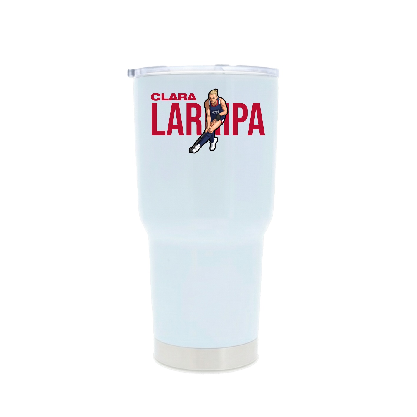 30oz Stainless Steel Tumbler — Player Name in White