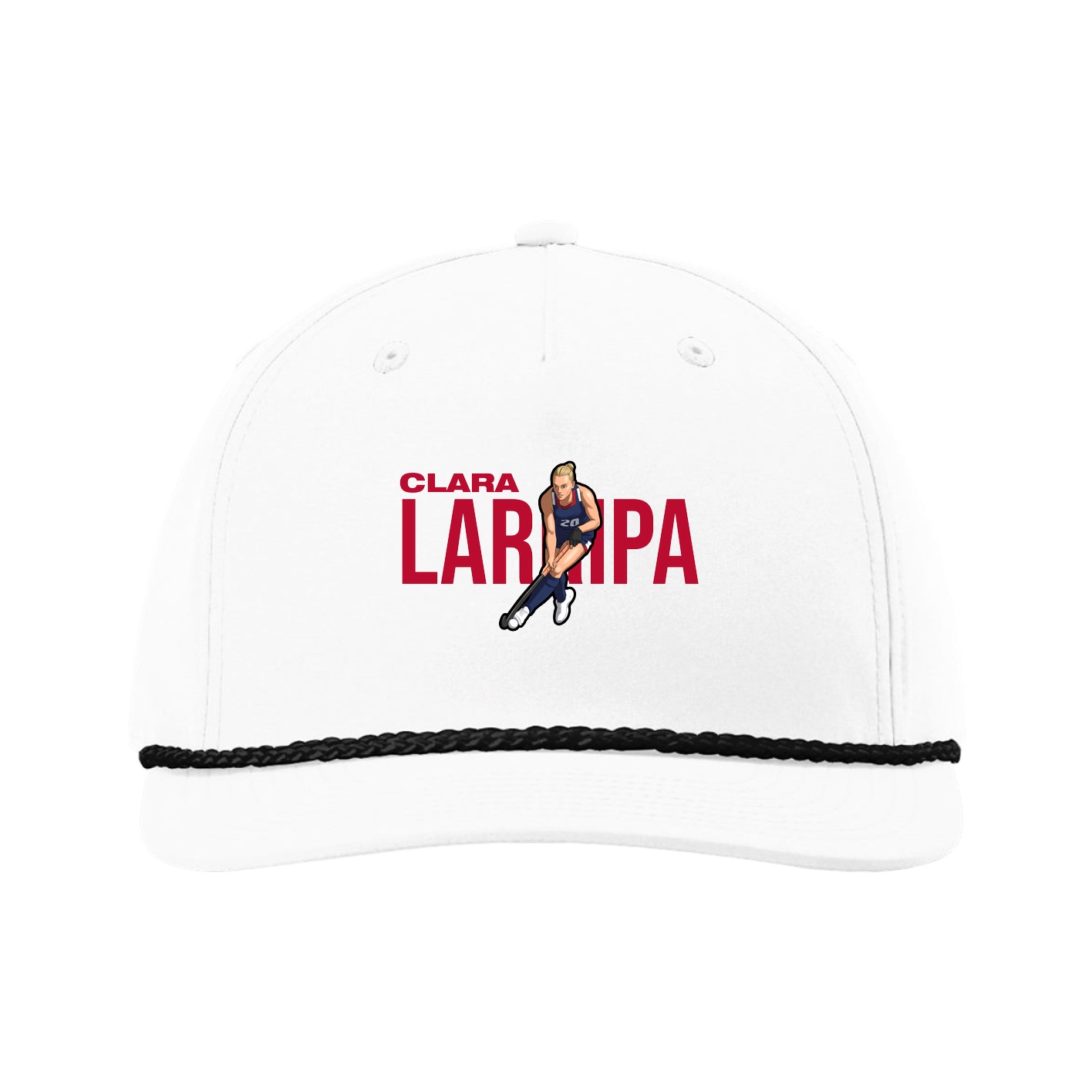 Five-Panel Classic Rope Cap — Player Name in White