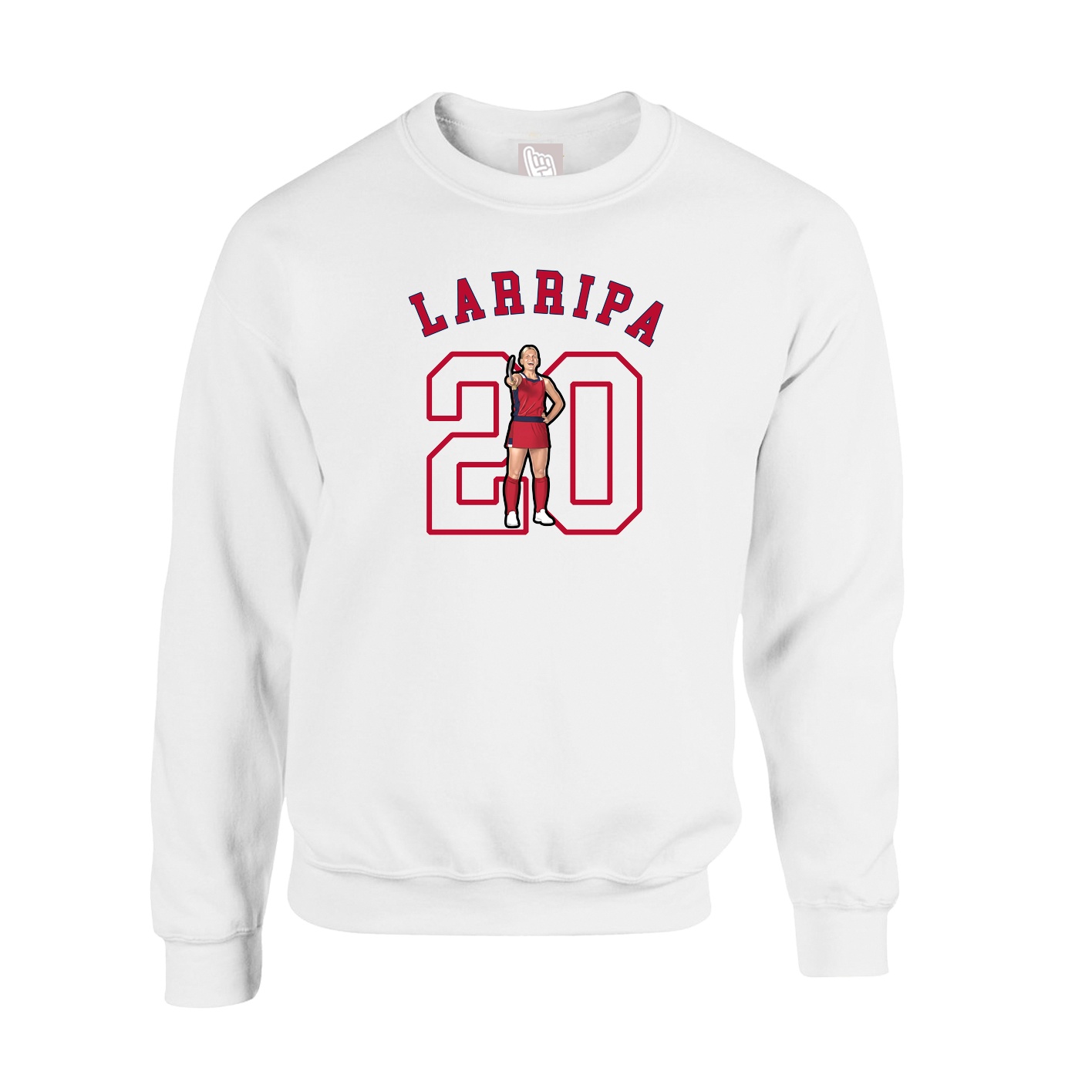 Fleece Crew — Shirsey Arch in White