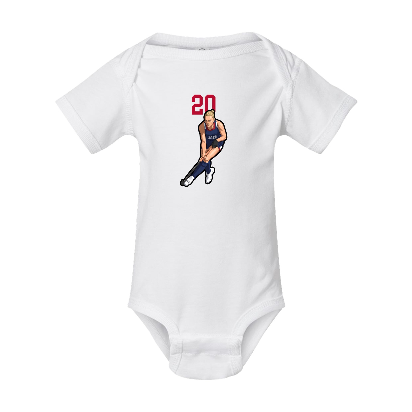 Baby Onesie — Number Top in White